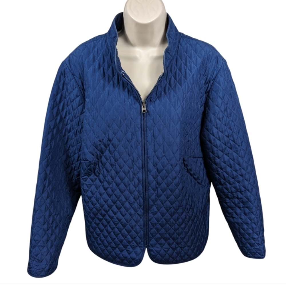 Briggs New York Lightweight Quilted Zip-Up Jacket Sz 16W